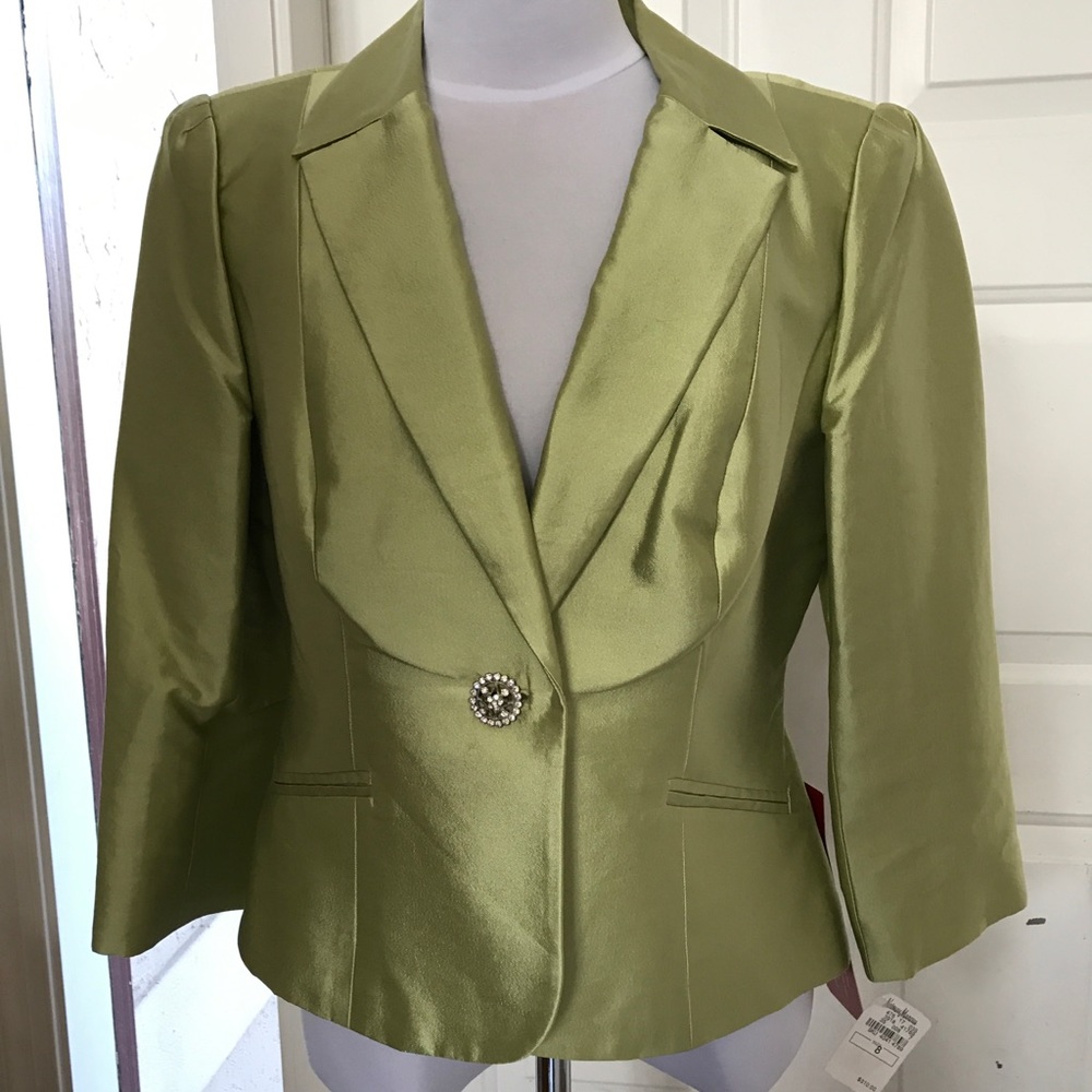 Kay Unger Chartreuse Green Blazer Size 8